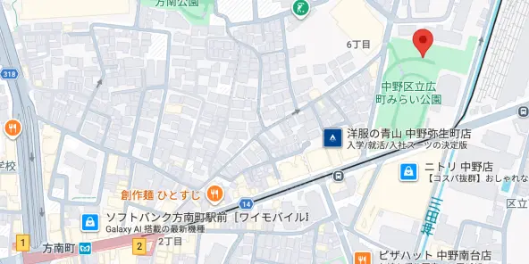 中野教室周辺の地図